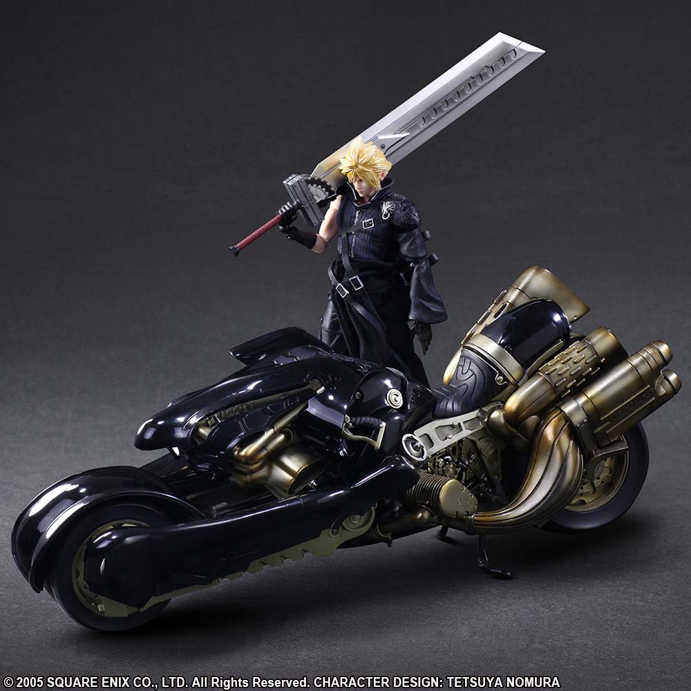 (PO) Final Fantasy VII Advent Children Play Arts Kai Cloud Strife & Fenrir (Re-issue) (Int ver)
