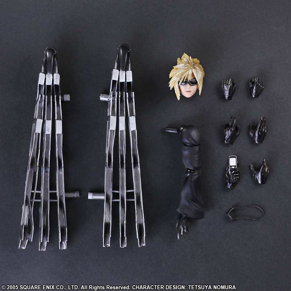 (PO) Final Fantasy VII Advent Children Play Arts Kai Cloud Strife & Fenrir (Re-issue) (Int ver)