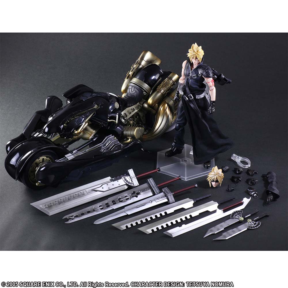 (PO) Final Fantasy VII Advent Children Play Arts Kai Cloud Strife & Fenrir (Re-issue) (Int ver)
