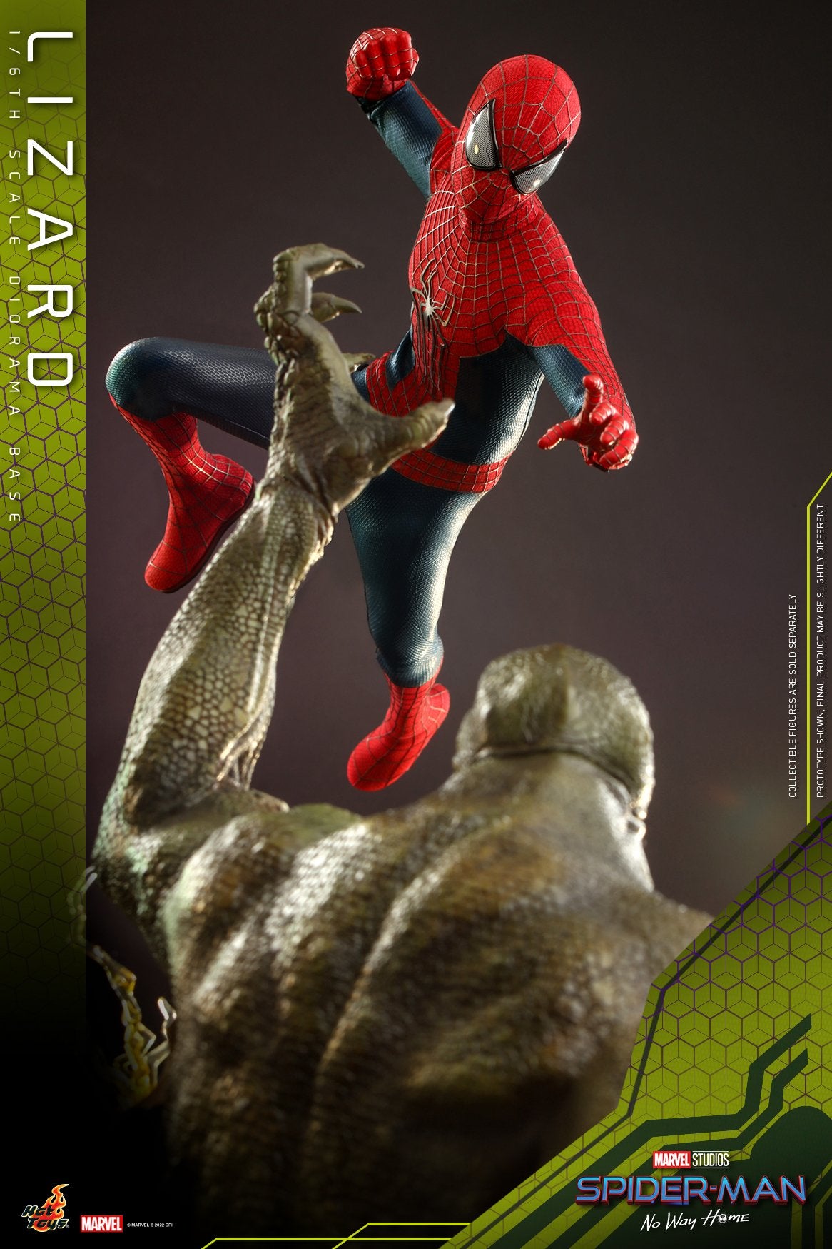 (PO) Movie Masterpiece Series MMS658 - The Amazing Spider-Man 2 - The Amazing Spider-Man + Accessories Collection Series ACS013 - Spider-Man: No Way Home - Lizard Diorama Base