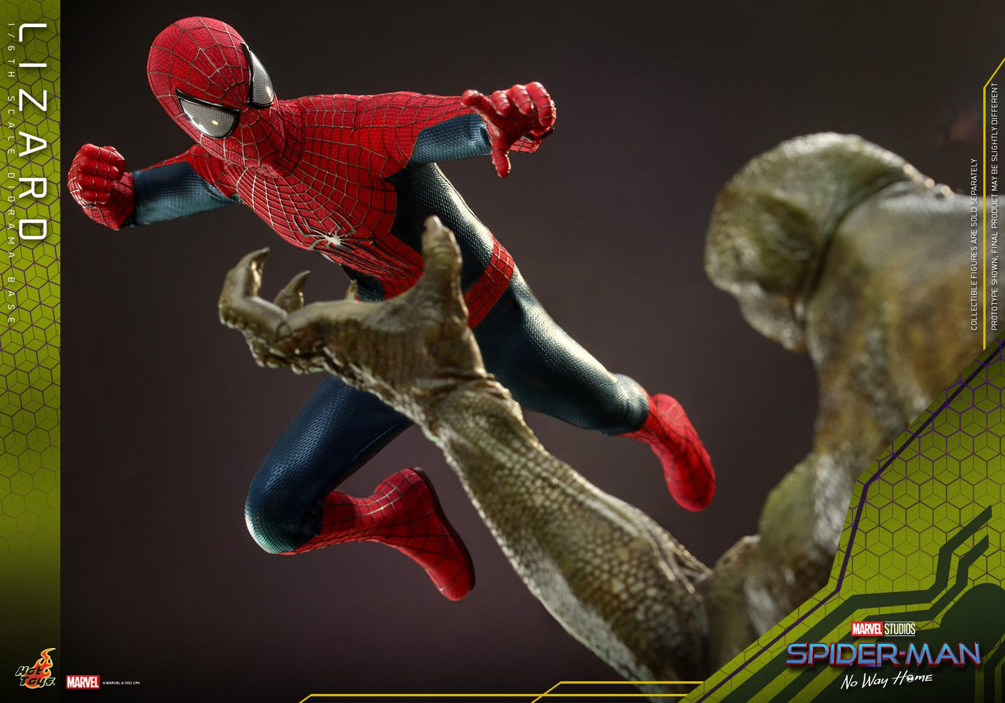 (PO) Movie Masterpiece Series MMS658 - The Amazing Spider-Man 2 - The Amazing Spider-Man + Accessories Collection Series ACS013 - Spider-Man: No Way Home - Lizard Diorama Base
