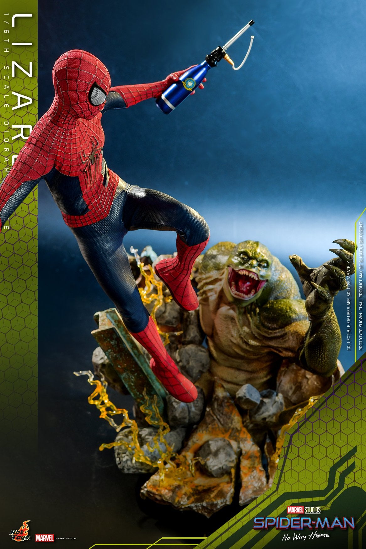 (PO) Movie Masterpiece Series MMS658 - The Amazing Spider-Man 2 - The Amazing Spider-Man + Accessories Collection Series ACS013 - Spider-Man: No Way Home - Lizard Diorama Base