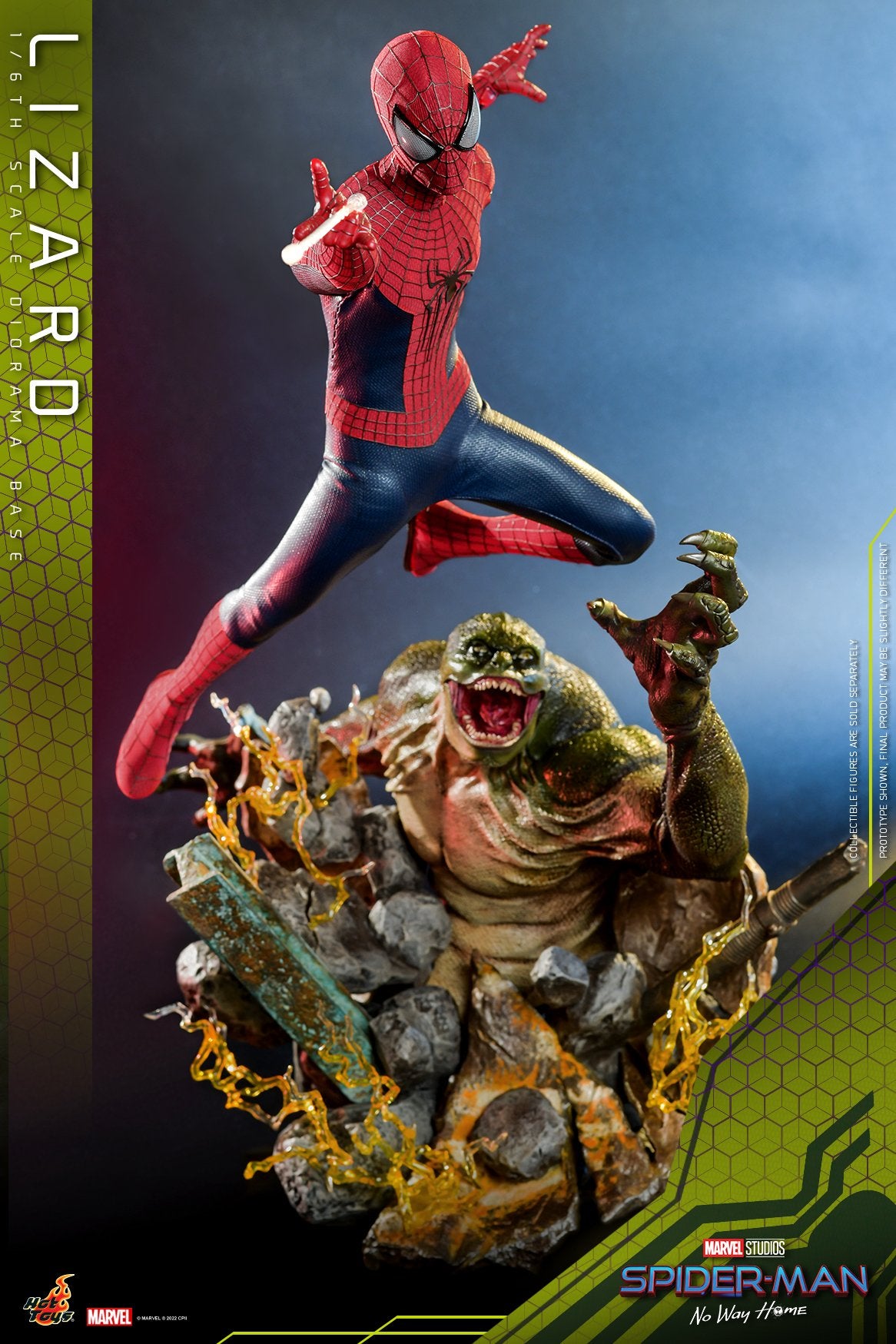 (PO) Movie Masterpiece Series MMS658 - The Amazing Spider-Man 2 - The Amazing Spider-Man + Accessories Collection Series ACS013 - Spider-Man: No Way Home - Lizard Diorama Base