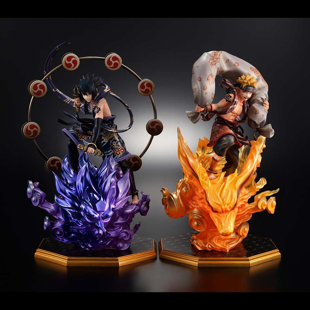 (PO) Precious G.E.M. Series Naruto Shippuden: Naruto Uzumaki Fujin & Sasuke Uchiha Raijin Set