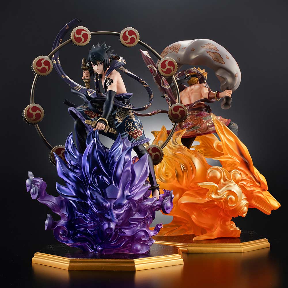 (PO) Precious G.E.M. Series Naruto Shippuden: Naruto Uzumaki Fujin & Sasuke Uchiha Raijin Set