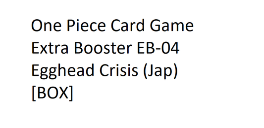 (PO) One Piece Card Game Extra Booster EB-04 Egghead Crisis (Jap) [BOX]