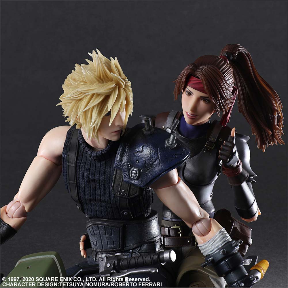 (PO) Final Fantasy VII Remake Play Arts Kai - Jessie & Cloud & Bike Set (Int ver)