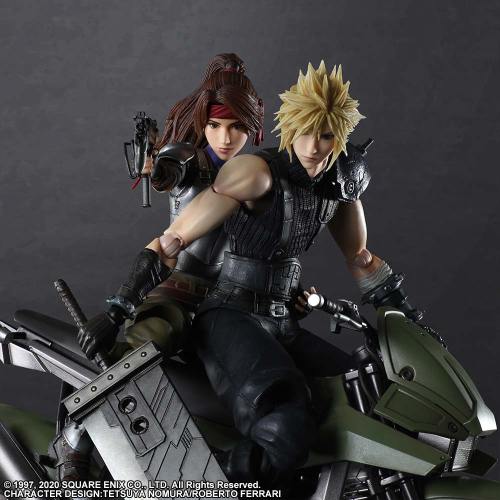 (PO) Final Fantasy VII Remake Play Arts Kai - Jessie & Cloud & Bike Set (Int ver)