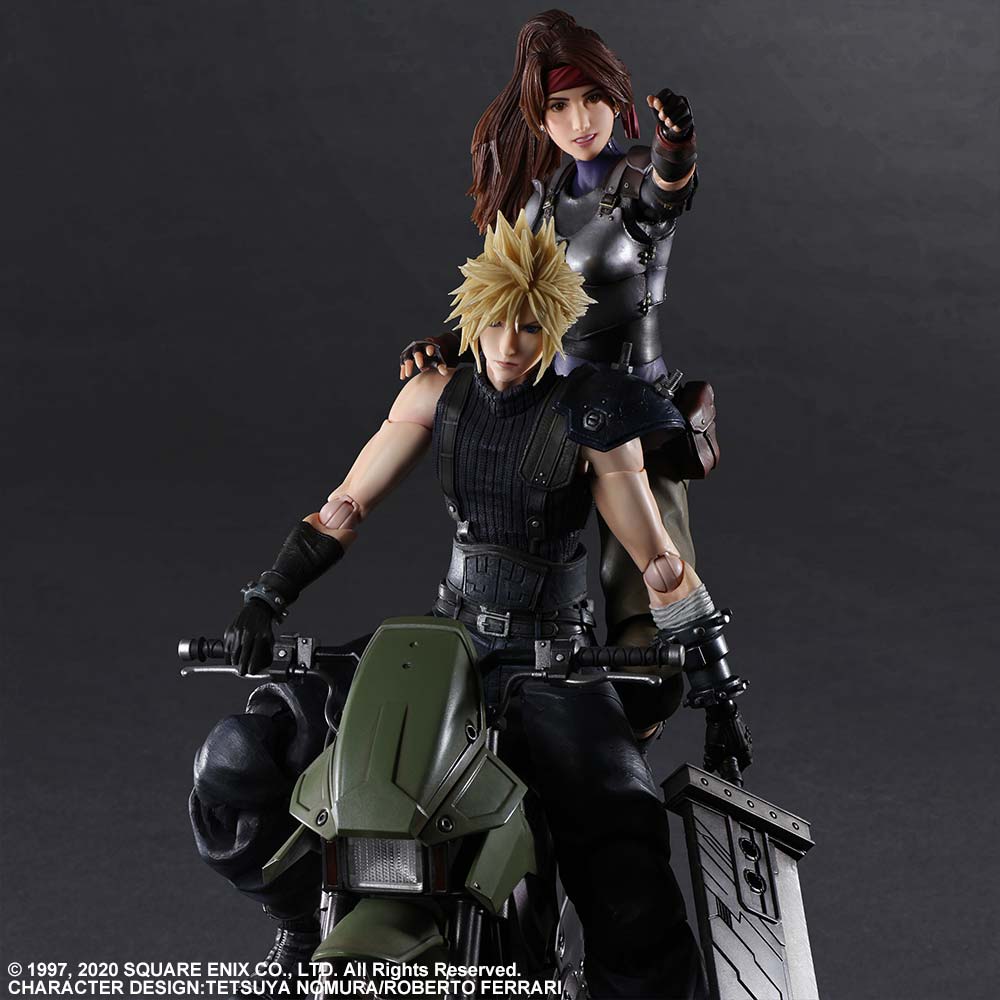 (PO) Final Fantasy VII Remake Play Arts Kai - Jessie & Cloud & Bike Set (Int ver)