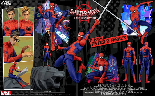 (PO) Spider-Man: Into the Spider-Verse SV-Action Peter B. Parker Spider-Man (w Statue)