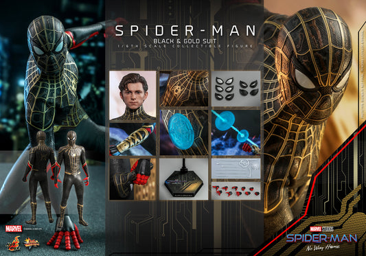 (PO) Movie Masterpiece Series MMS604 - Spider-Man: No Way Home - Spider-Man (Black & Gold Suit)