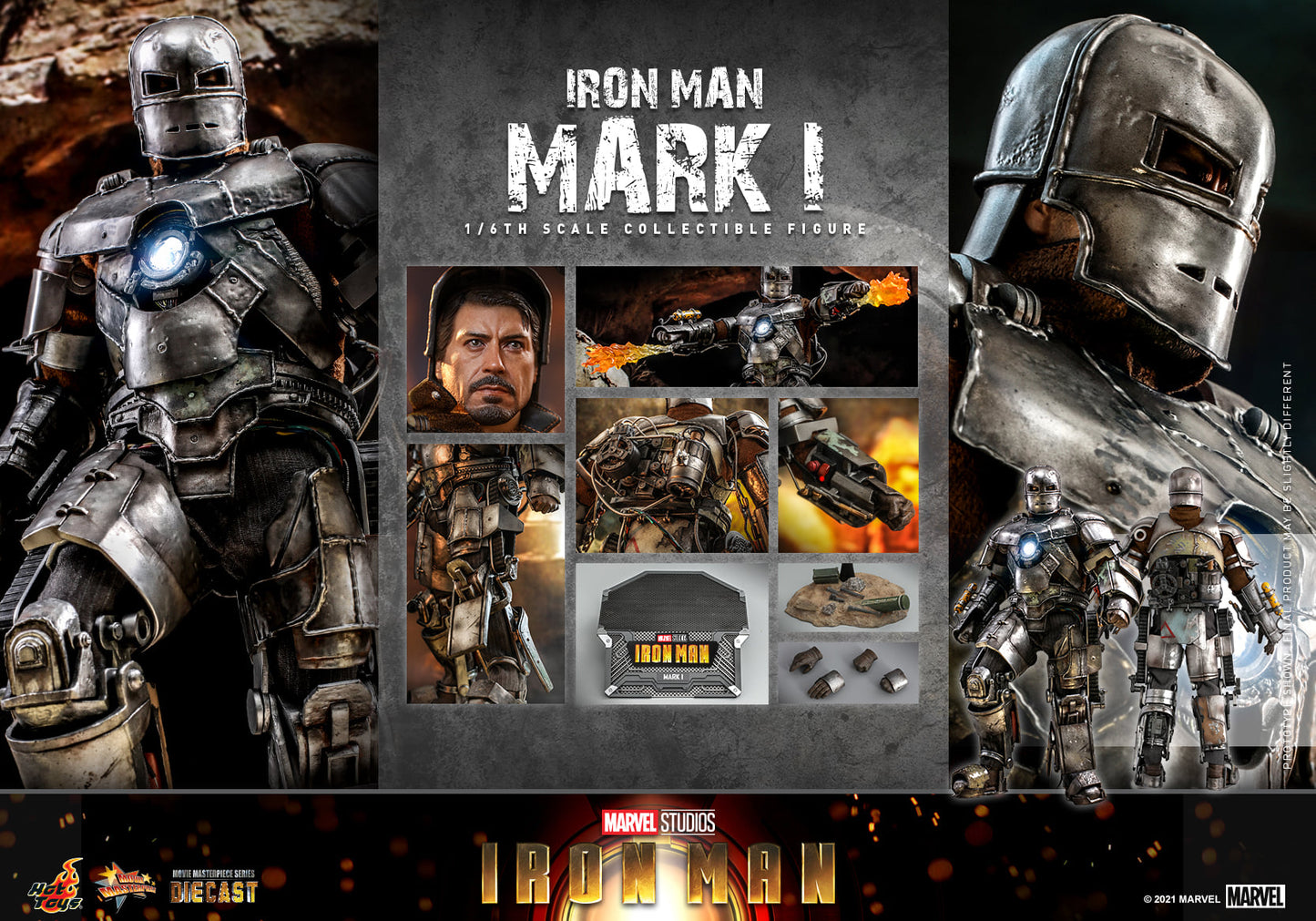 (PO) Movie Masterpiece Series Diecast MMS605D40 - Iron Man - Iron Man Mark I