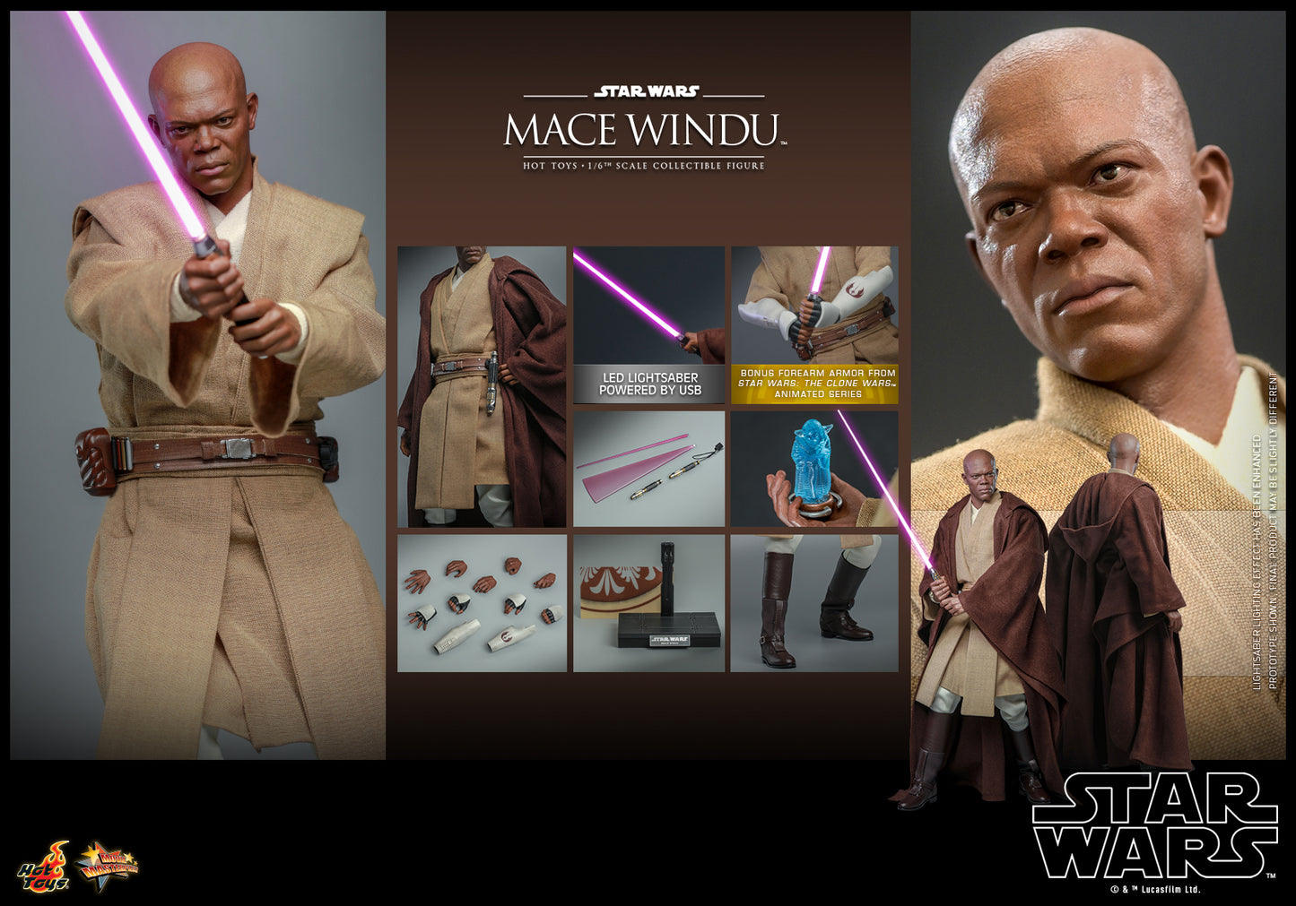 (PO) Movie Masterpiece Series MMS681 - Star Wars: Episode II Attack of the Clones - Mace Windu